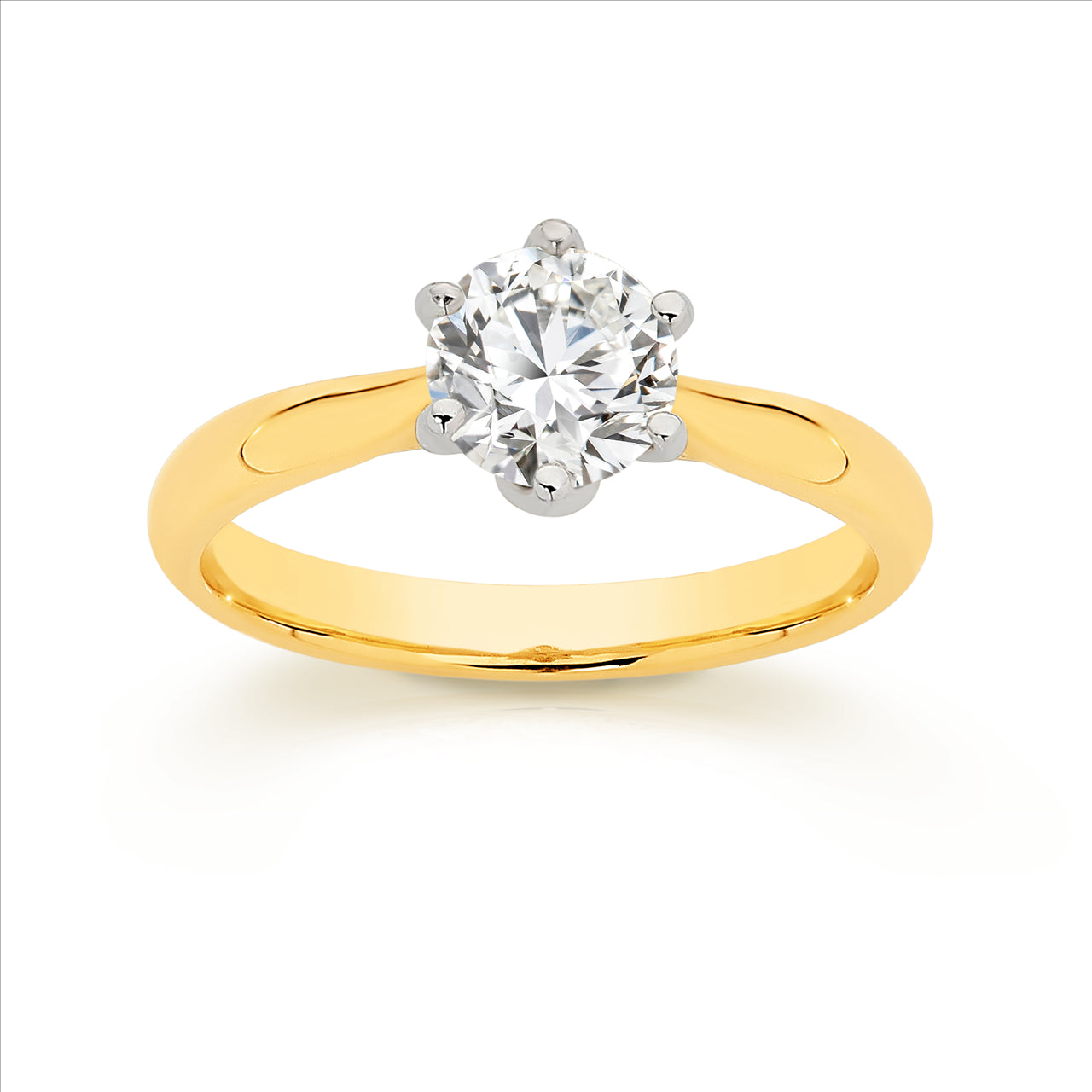 18ct Yellow Gold Diamond Solitaire Ring