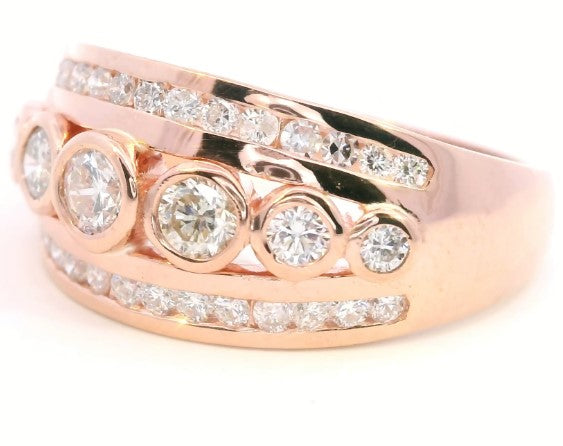 9ct Rose Gold Diamond Ring