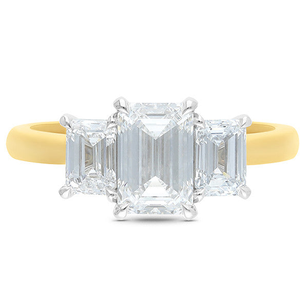 9Ct White & Yellow Gold Lab-Grown Diamond Ring (2.5Ct Tdw)