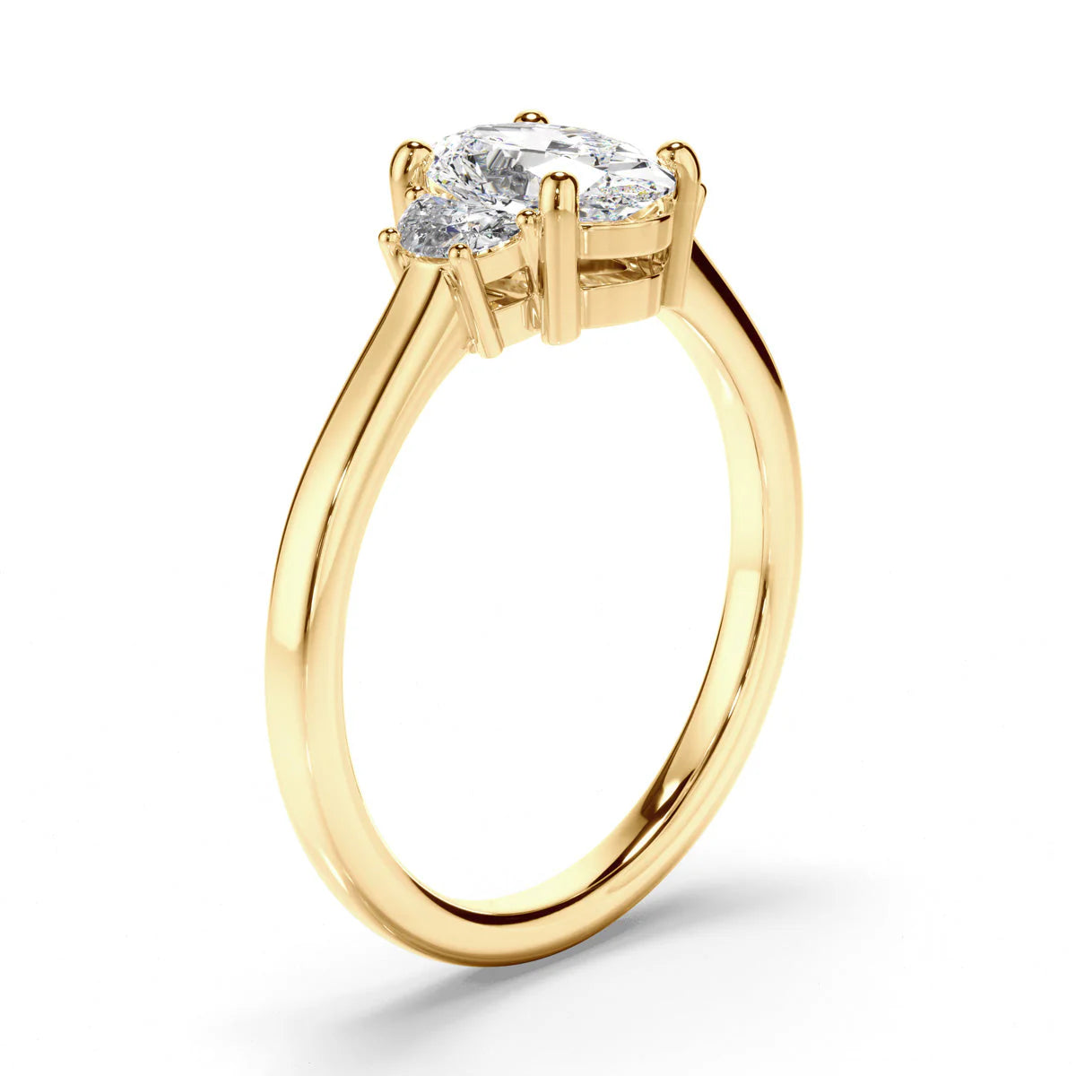 1.39Ct Tdw Oval Lab-Grown Diamond Trilogy Ring