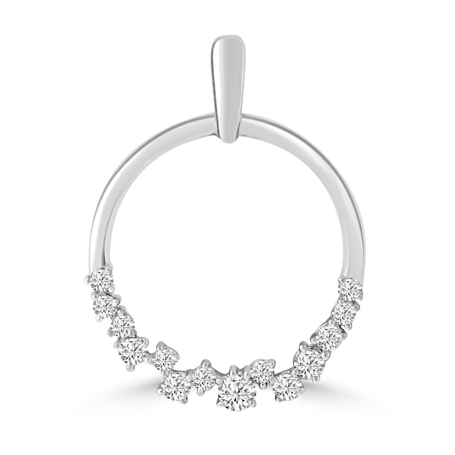 9ct W/G Diamond Pendant