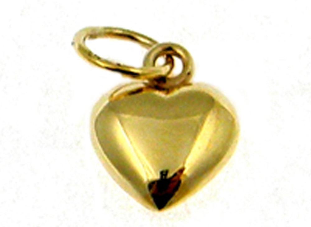 9Ct Y/G 9 Mm Heart Pendant