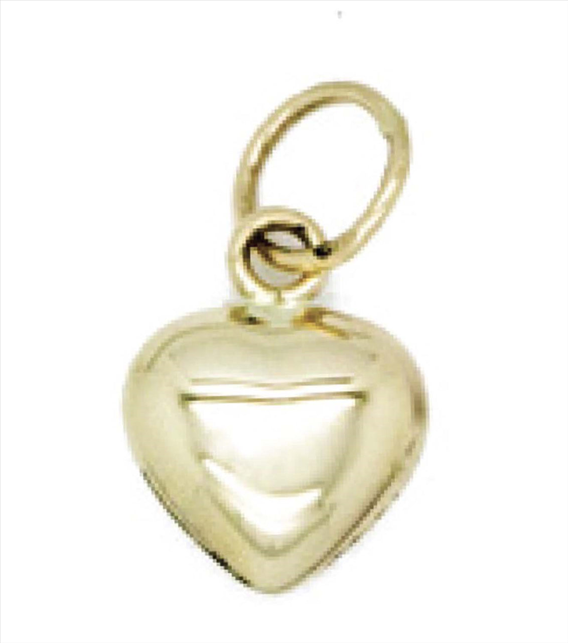 9K Yellow Gold Hollow Heart Pendant