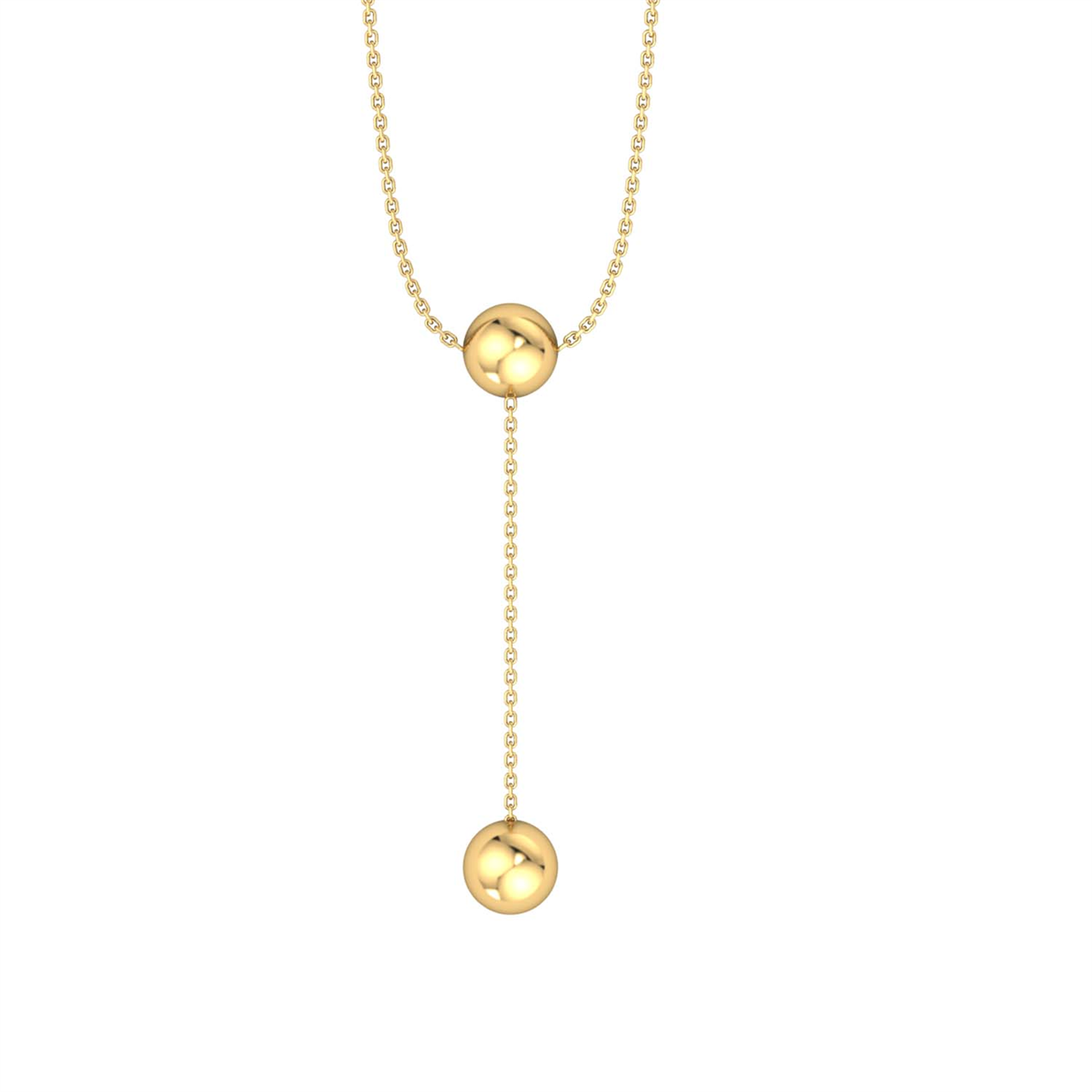 9k Yellow Gold Ball & Drop Ball Pendant