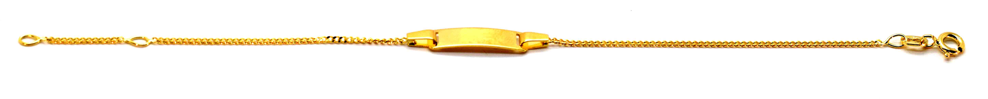 18Ct Y/G Italian Curb Bracelet 1.4Mm 17Cm