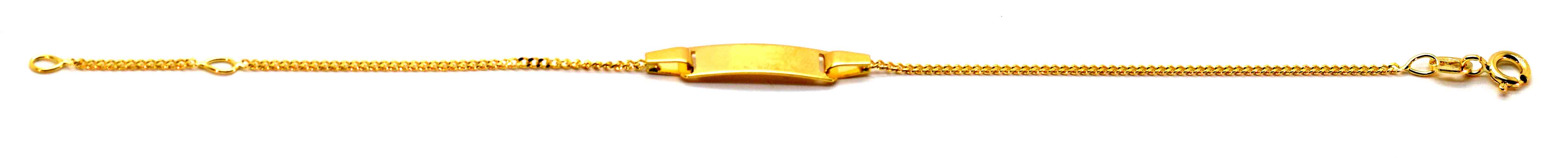 18Ct Y/G Italian Curb Bracelet 1.4Mm 17Cm