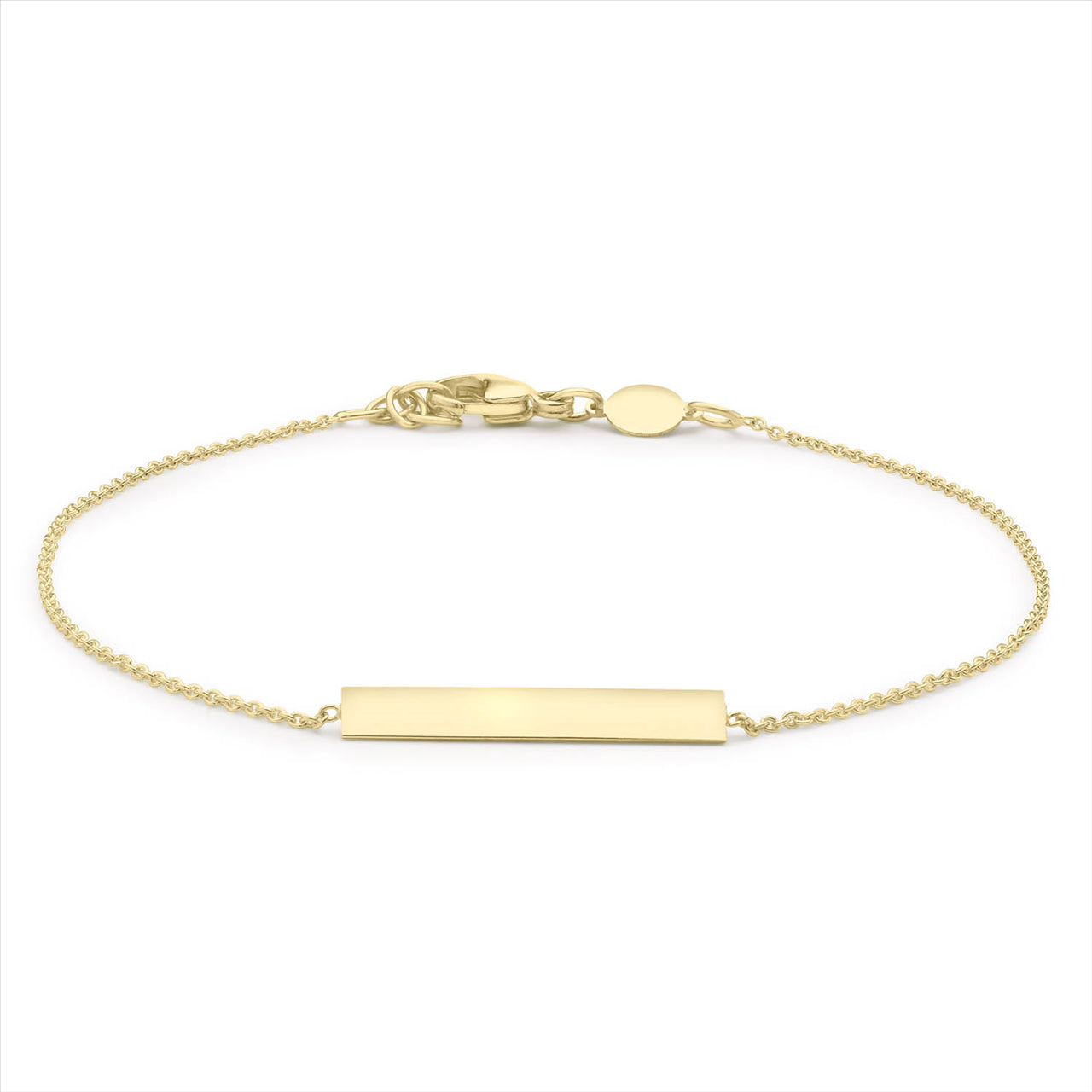 9ct Yellow Gold Bar Bracelet 18+1cm