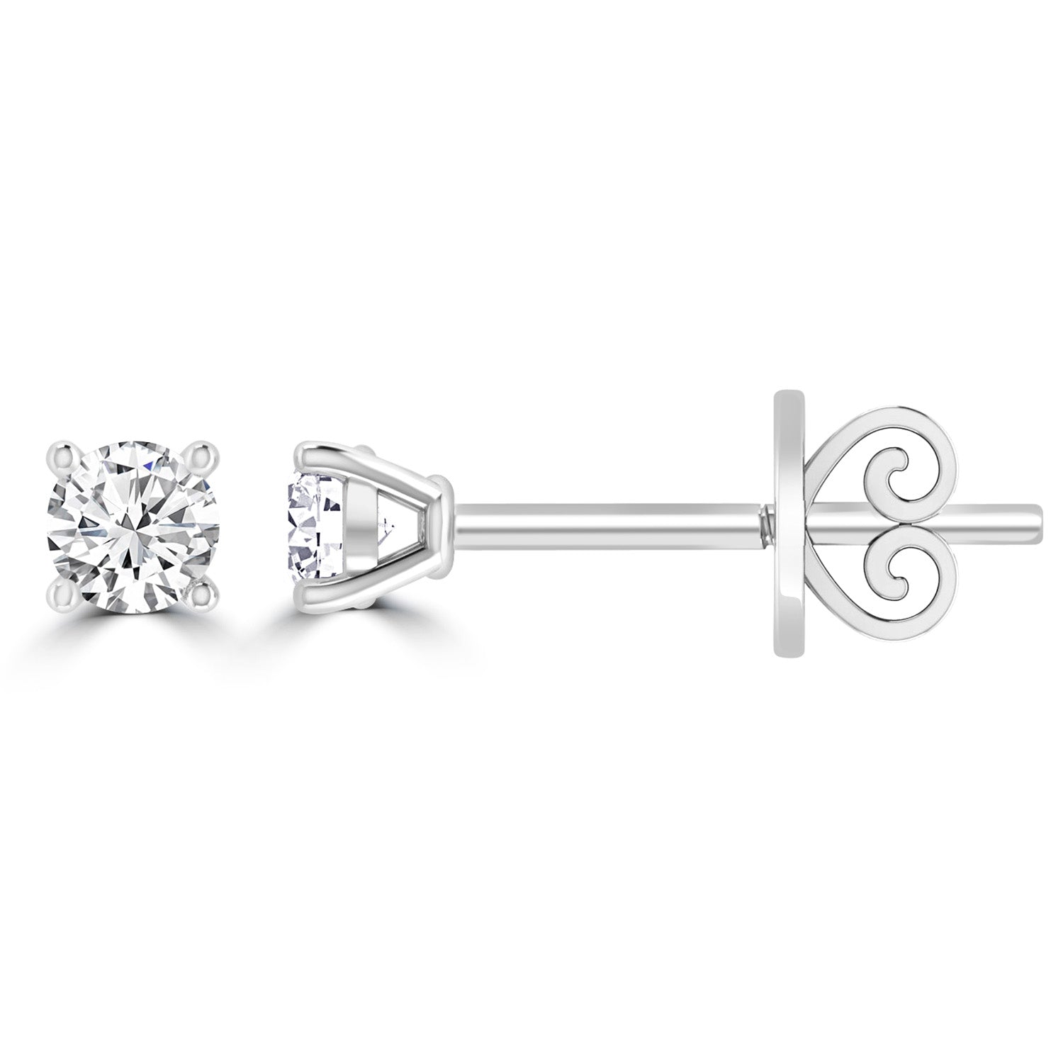 9ct White Gold Diamond Stud Earrings 0.25cts