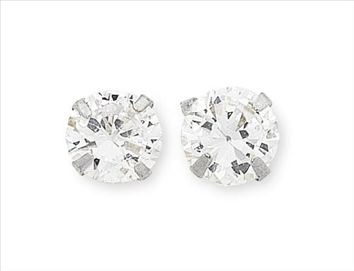 9ct W/G Cz Stud Earrings