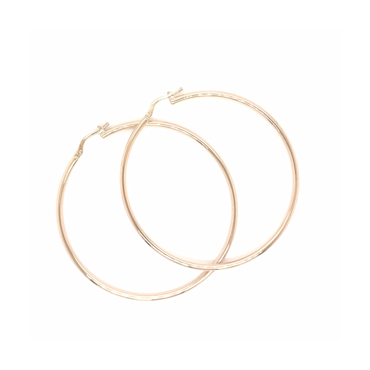 9ct Y/G 45mm Round Hoop Earrings