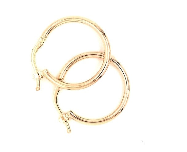 9ct Y/G 40mm Round Hoop Earrings