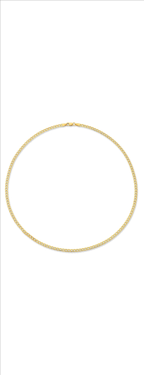 9ct Yellow Gold Silver Filled Chain 50cm