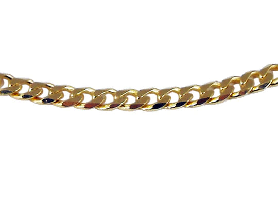 18ct Y/G Italian Flat Curb Chain