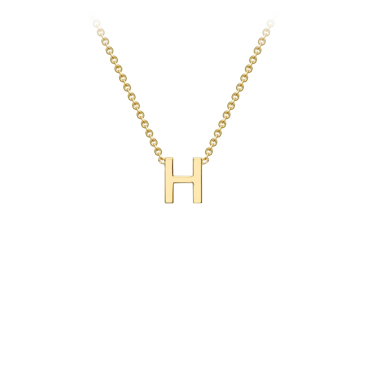 9ct Y/G Initial Letter "H" Necklace 38+5cm