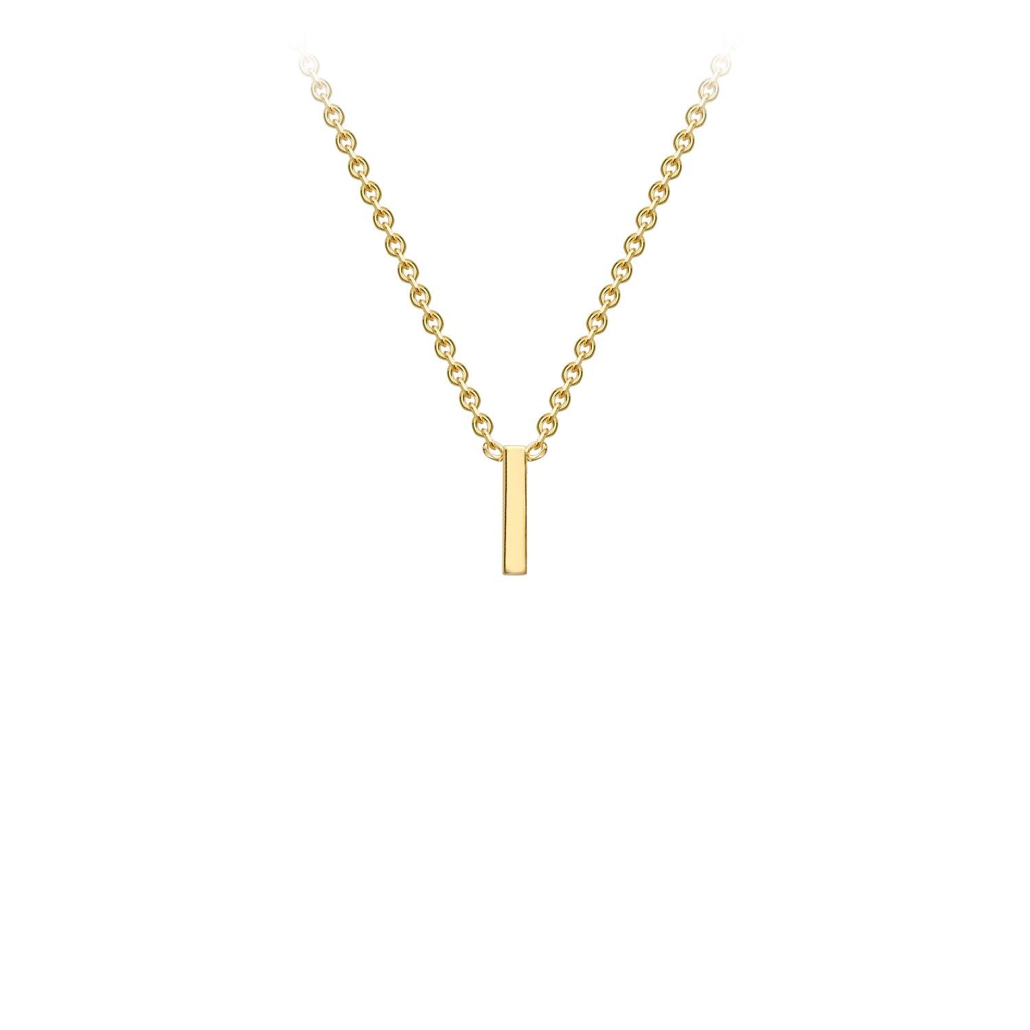 9ct Yellow Gold Petite Initial "I" Necklace