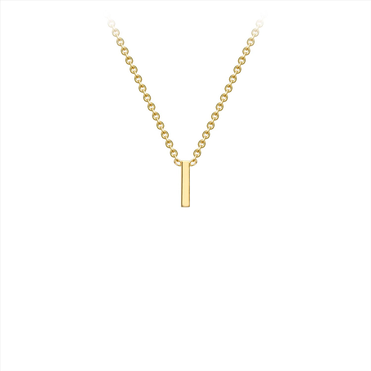 9ct Yellow Gold Petite Initial "I" Necklace