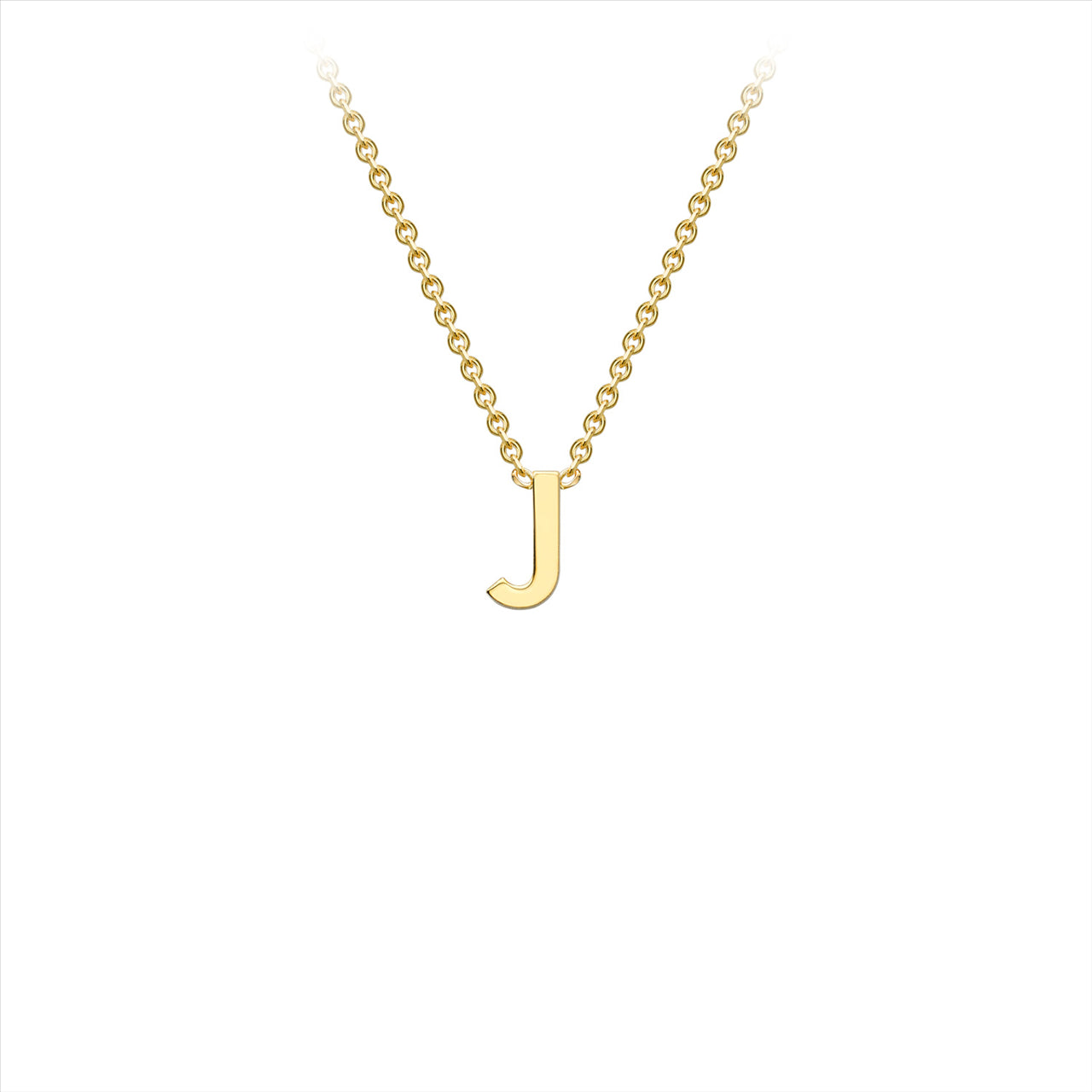 9ct Yellow Gold Petite Initial "J" Necklace