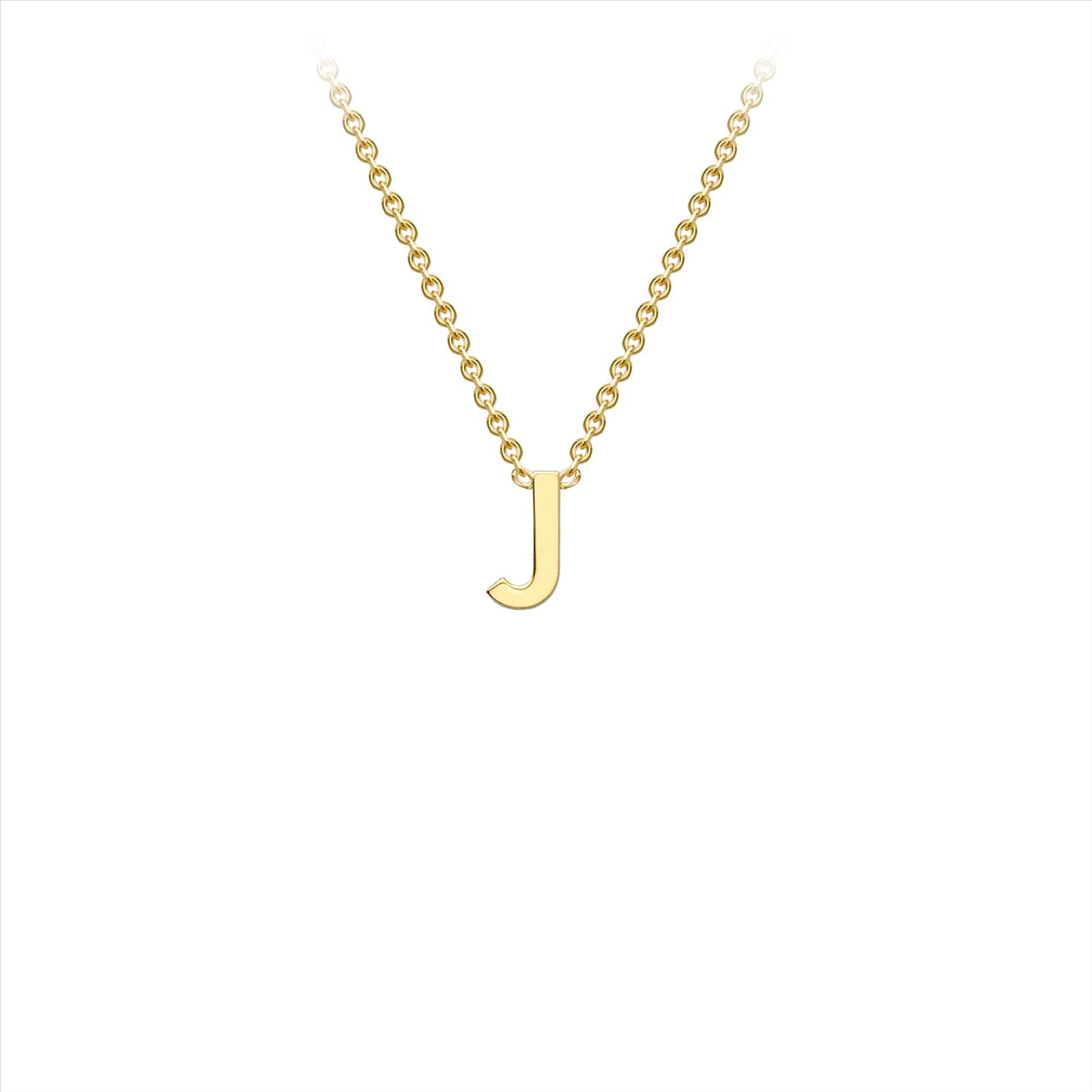 9ct Yellow Gold Petite Initial "J" Necklace