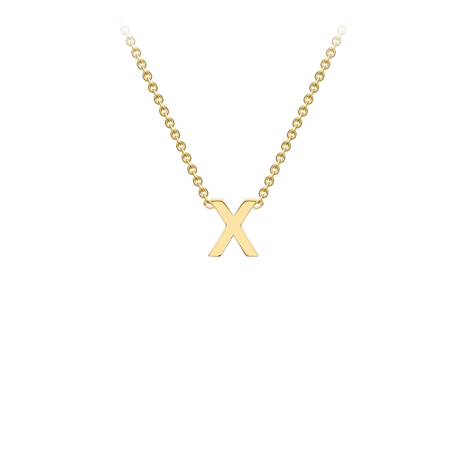 9ct Y/G Initial Letter "X" Necklace 38+5cm