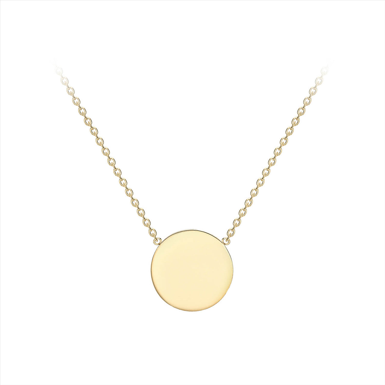 9Ct Yellow Gold Mini Disc Necklace