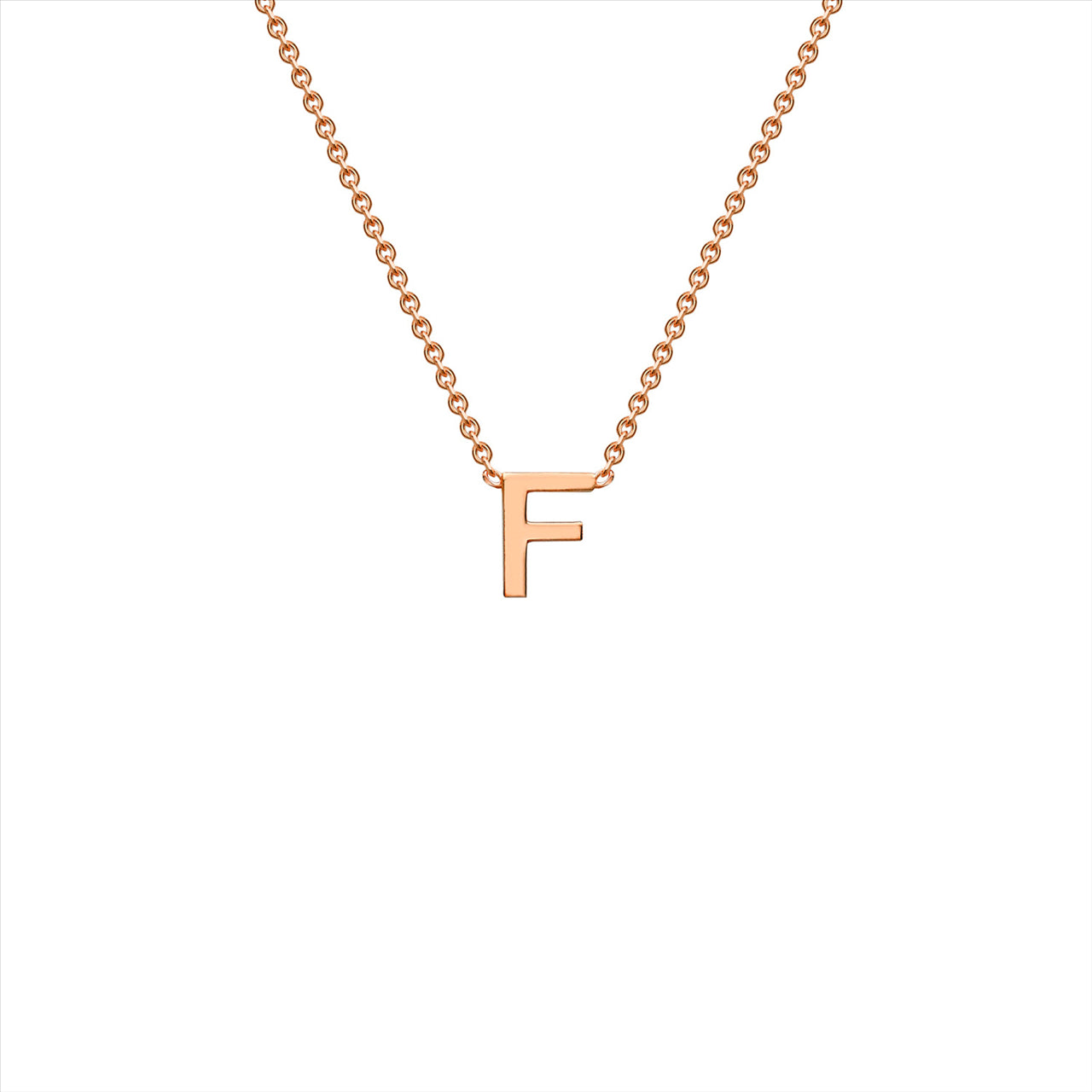 9ct R/G Initial Letter "F" Necklace 38+5cm