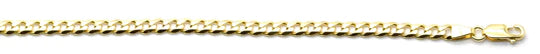 9ct Y/G Italian Solid Flat Curb Chain