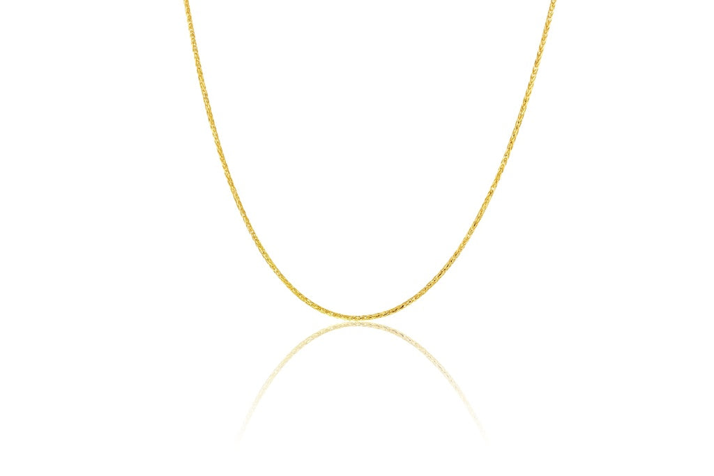 9Ct Yellow Gold Magic Wheat Chain – 1Mm, 55Cm