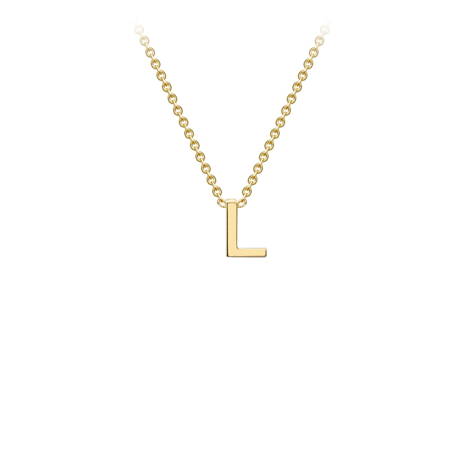 9ct Yellow Gold Initial Letter "L" Necklace