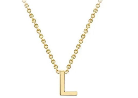 9ct Yellow Gold Initial Letter "L" Necklace