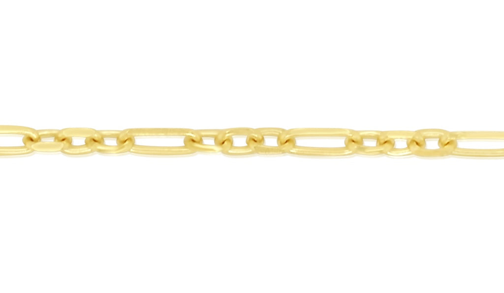 9ct Yellow Gold Solid Diamond Cut 3+1 Cable Chain – 45cm