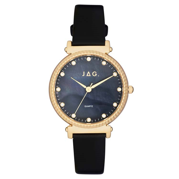 Jag Victoria Black and Gold Women's Watch