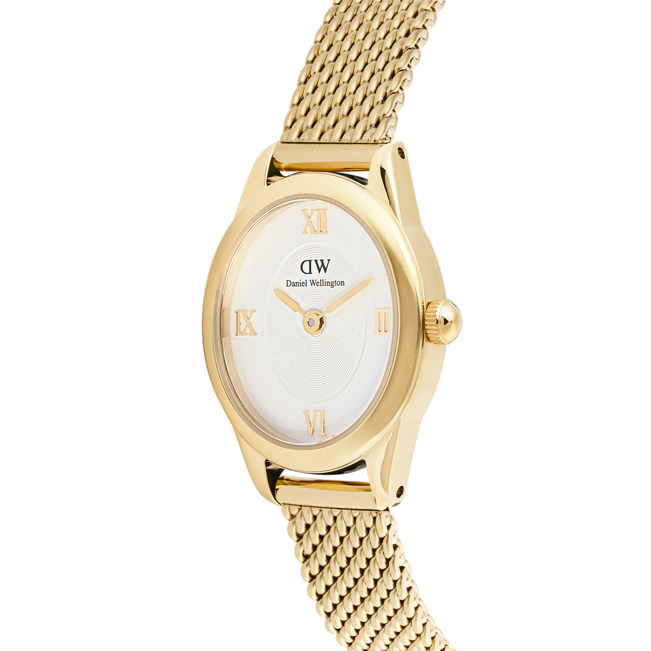Daniel Wellington Ophelia Mini Mesh White Gold Watch