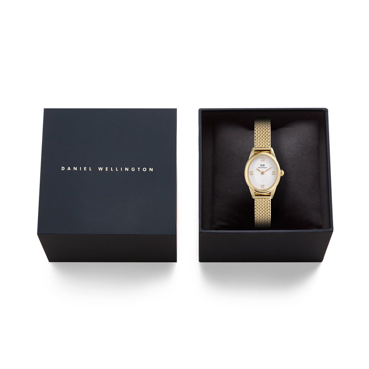 Daniel Wellington Ophelia Mini Mesh White Gold Watch