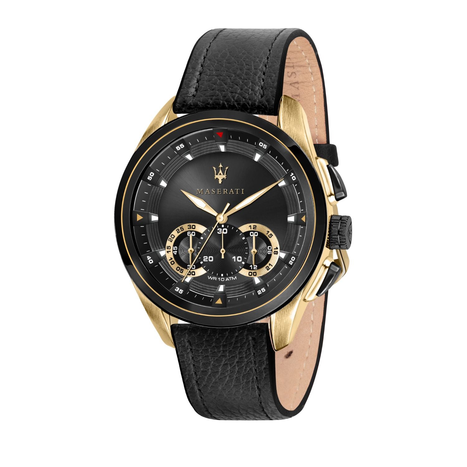 Maserati Traguardo 45mm Chr Gun Dial Black Str