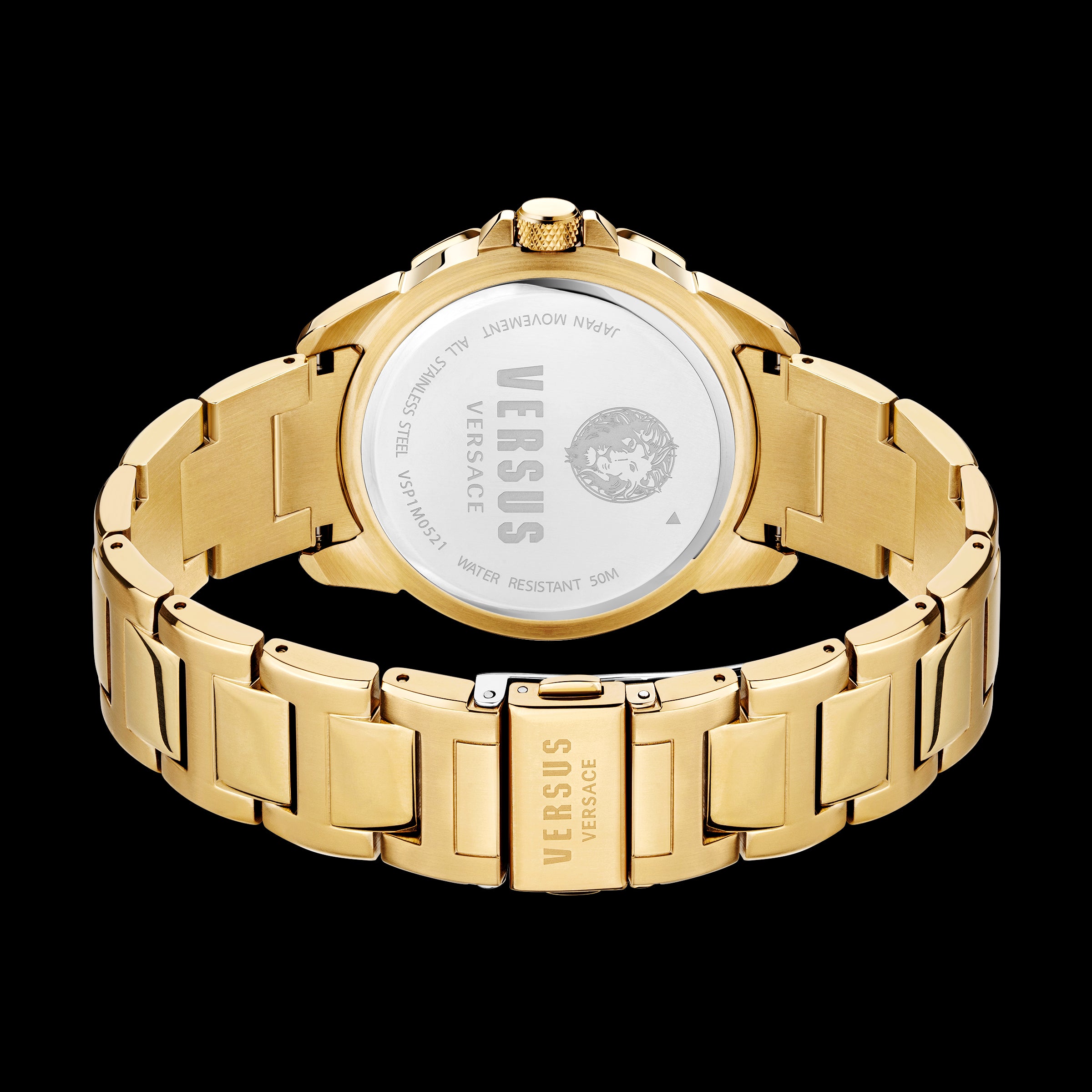 Versace Versus Crystall IP Yellow Gold Champagne Dial Gents Watch