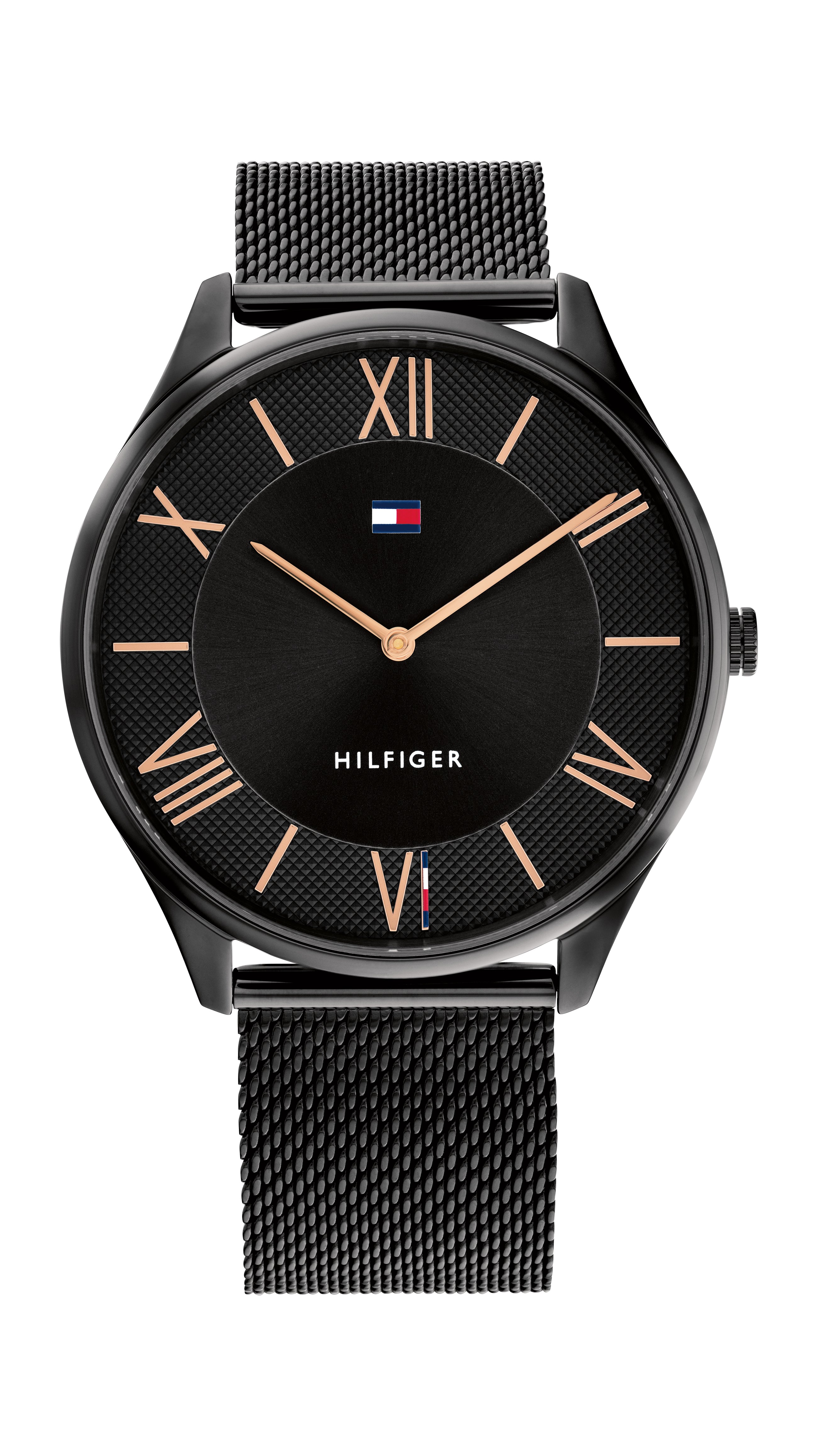 Tommy Hilfiger Becker Ionic Plated Black Steel Black Dial