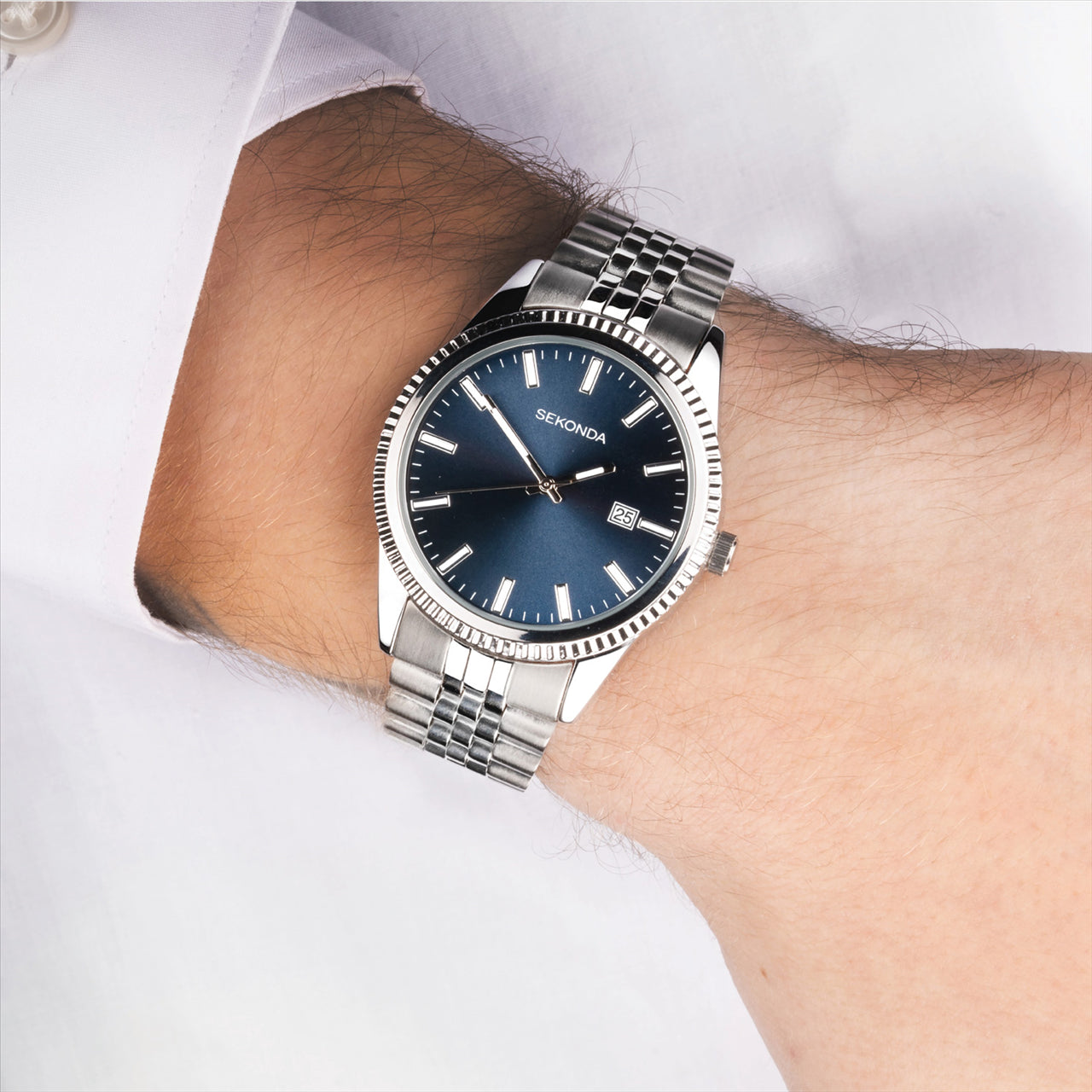 Sekonda SK1640 Men's Classic Stainless Steel Bracelet Watch