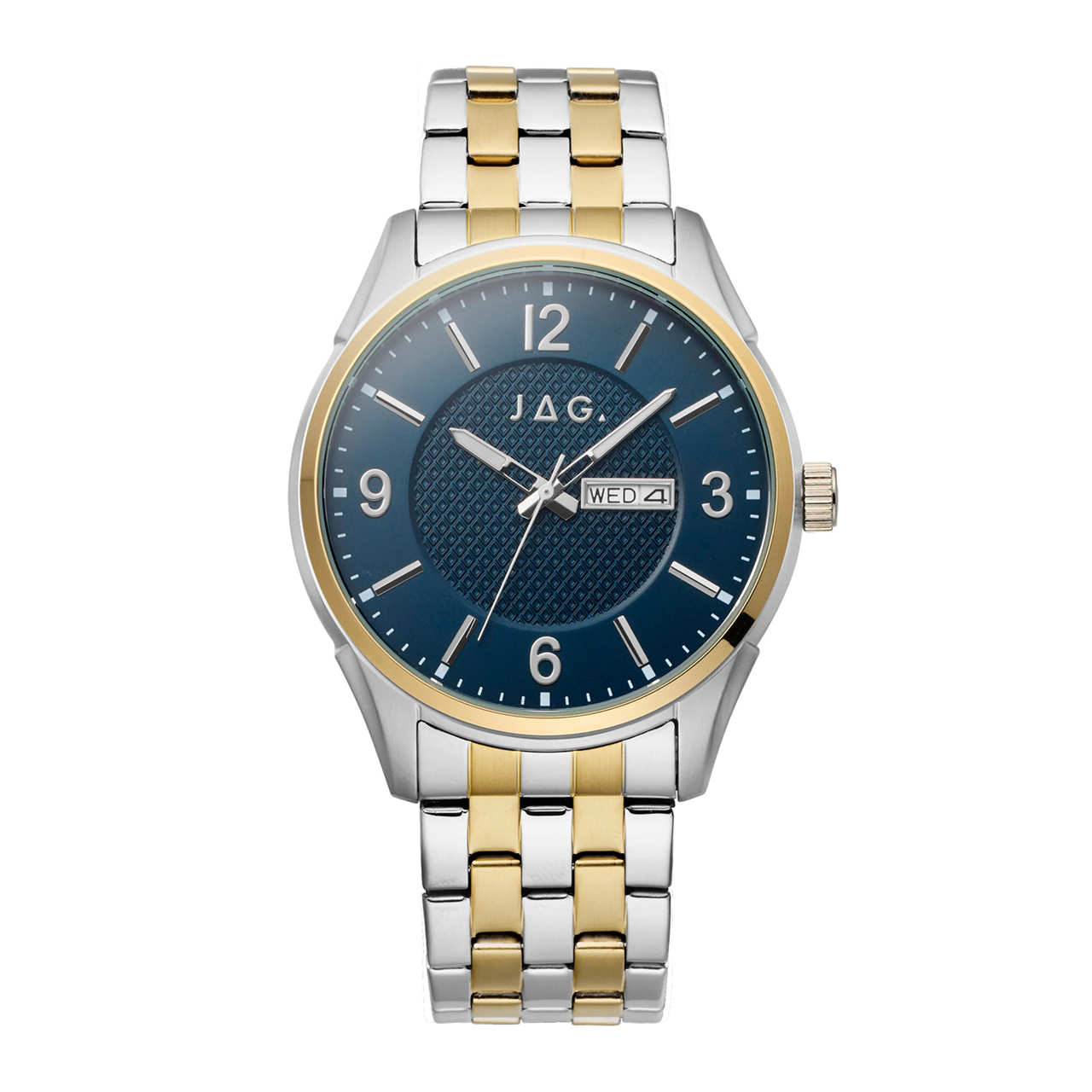 Jag William Men’s Blue Dial IPS 44mm Two-Tone Watch