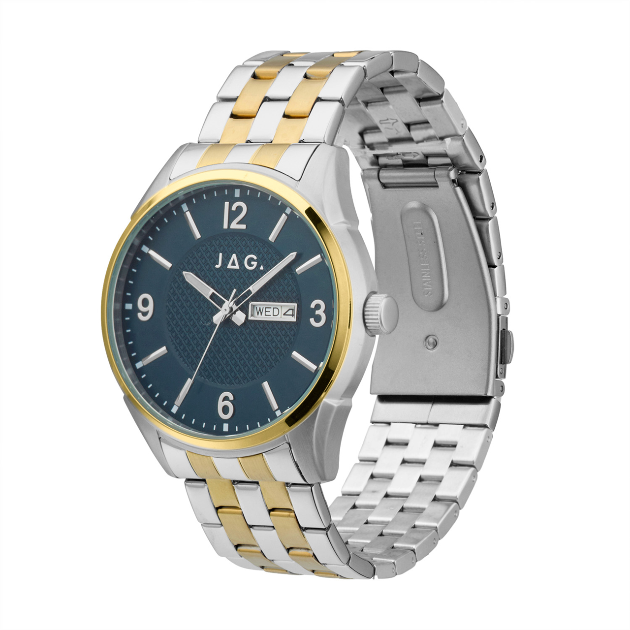 Jag William Men’s Blue Dial IPS 44mm Two-Tone Watch