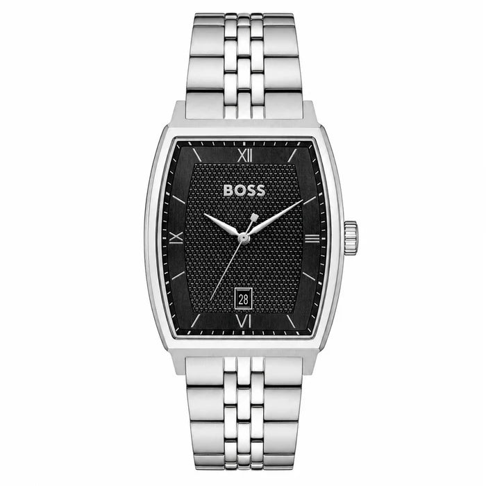 BOSS Silver Steel Black Dial Men's Watch - 1514353