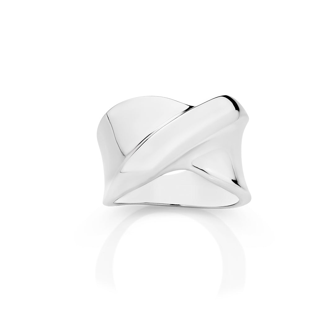 S/S Crossover Wide Ring