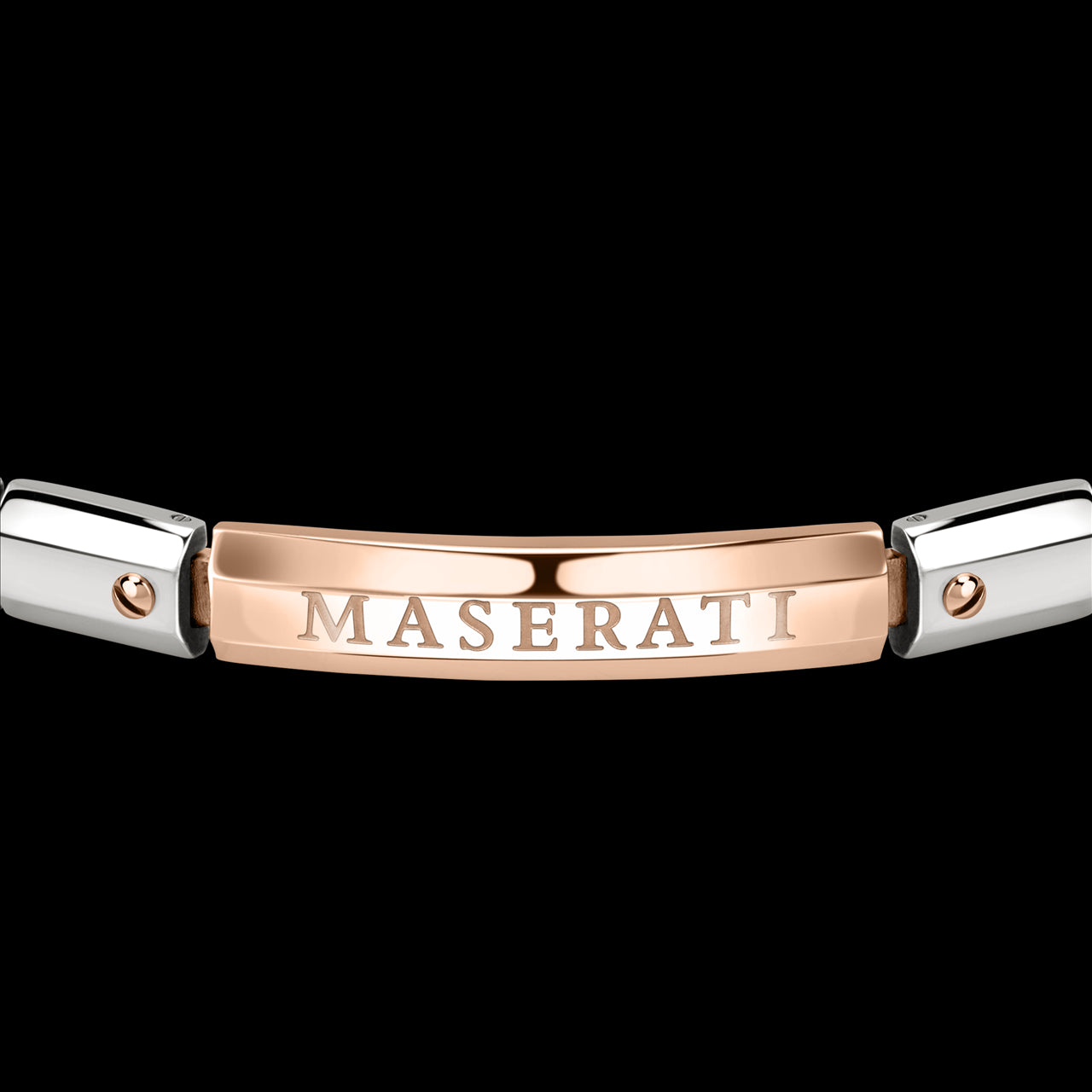 Maserati Jewels Bracelet Stainless Steel & Rose Gold Tag & Screw 215mm