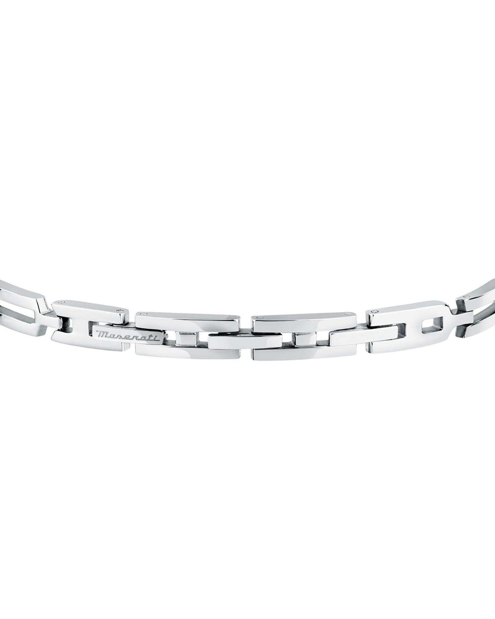 Maserati Men's Iconic Stainless Steel Blue Logo Bracelet Jm424avd73