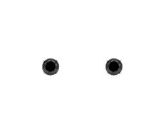 Ellani Sterling Silver 5mm Round Black Cubic Zirconia Claw Set Stud Earrings - E130B-5