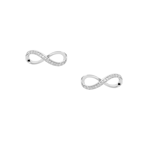 Ellani Silver Infinity Earrings
