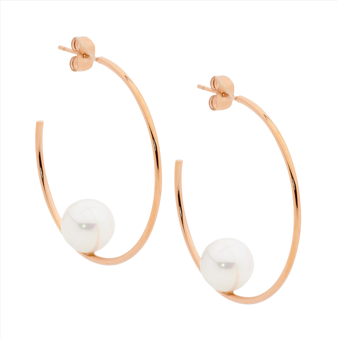 Ellani Hoop Earrings with Shell Pearl