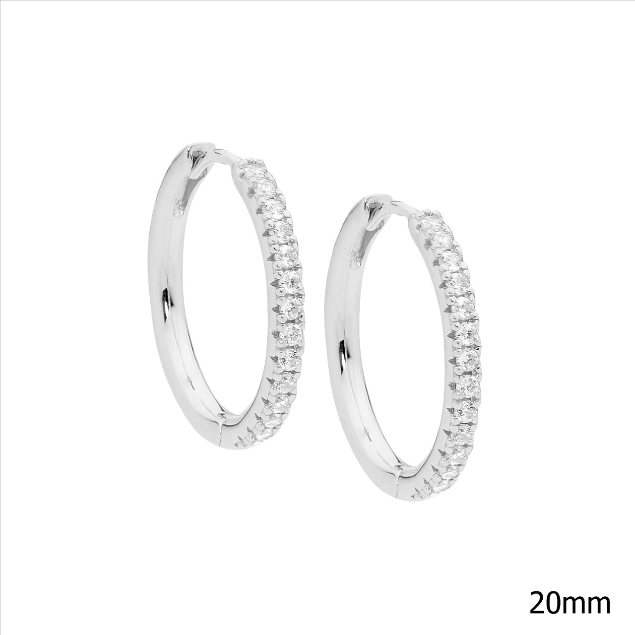 Ellani Sterling Silver Hoop Earrings