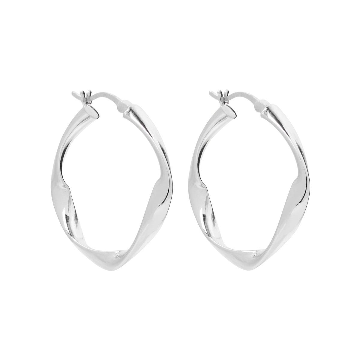 Najo Garden Of Eden Silver Hoop Earring