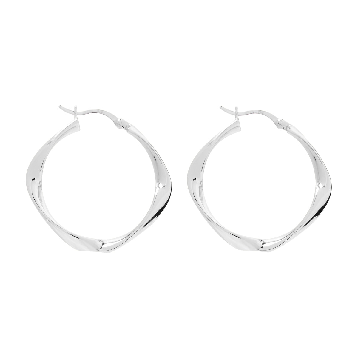 Najo Garden Of Eden Silver Hoop Earring