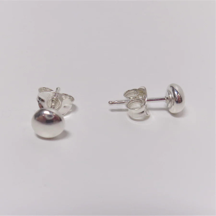 Sterling silver Round Ball Stud Earrings 4mm